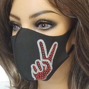 Designed Rhinestone face Masks